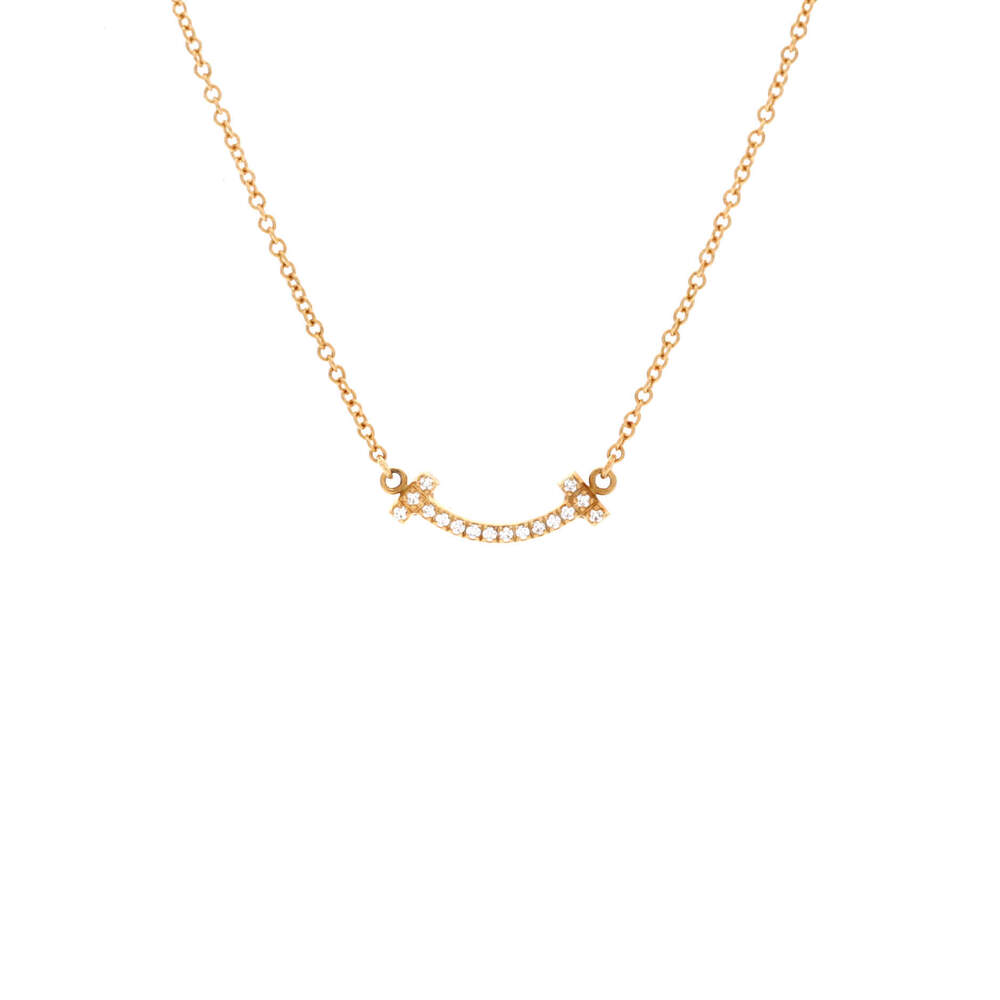 Tiffany & Co. Mini T Smile Pendant Necklace